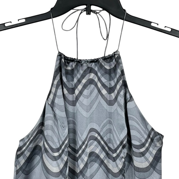Vintage 90’s Y2K The Limited Silk Grey 100% Silk Patterned Dress Size 6 - Picture 4 of 14